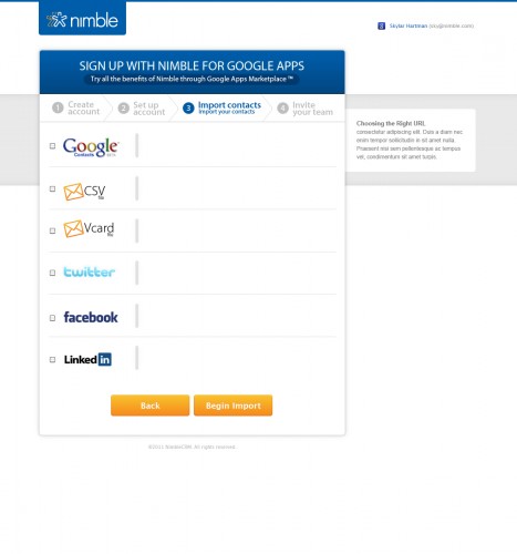 Importare i contatti da Google