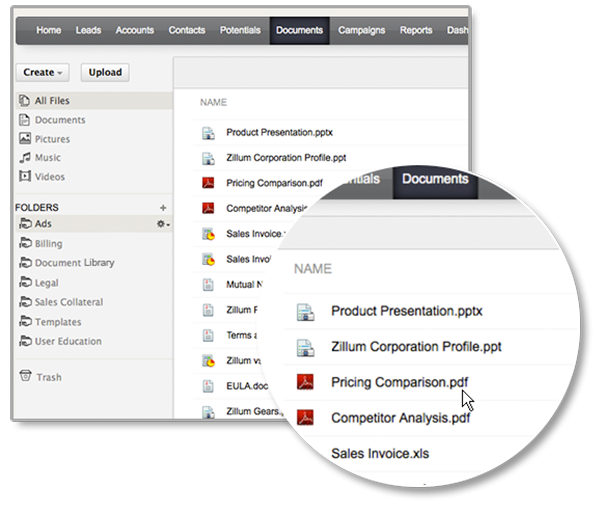 Gestione documentale in ZOHO CRM