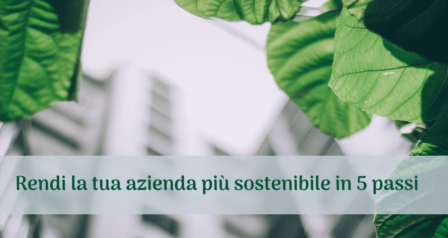 Sostenibilità: rendi la tua azienda più sostenibile in 5 passi