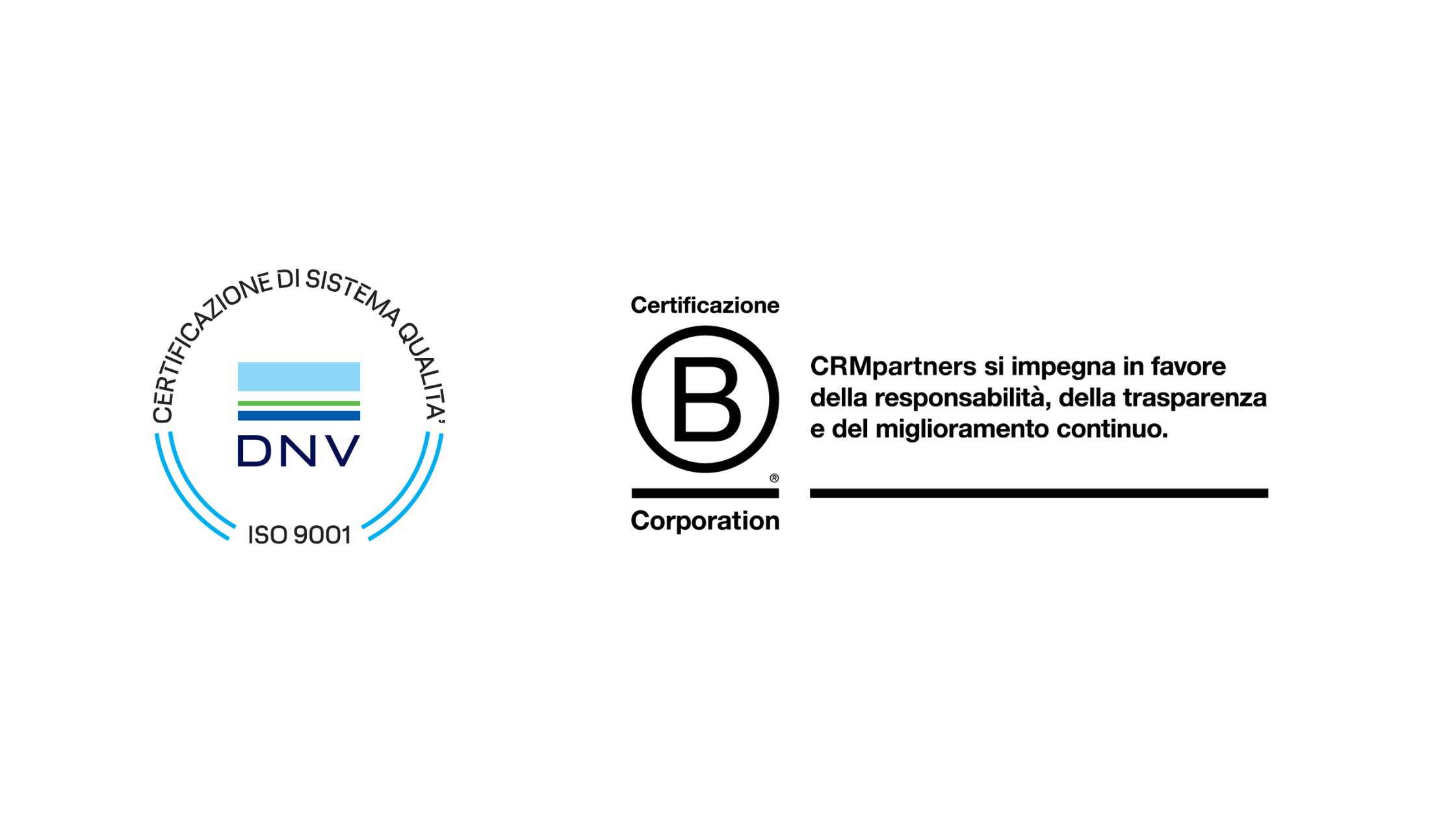 ISO 9001 e B Corp CRMpartners